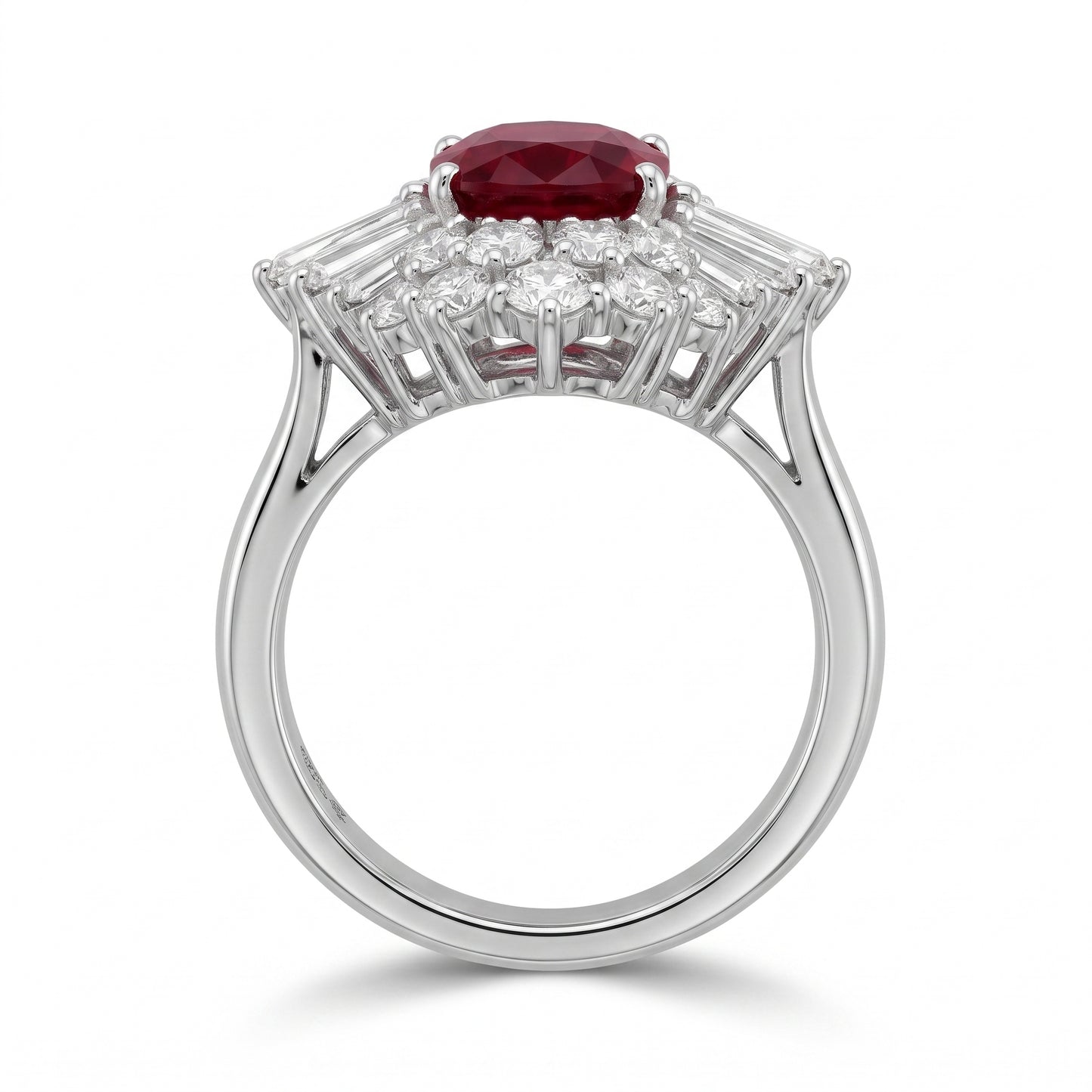 3.52ct Oval Ruby & Diamond Ring