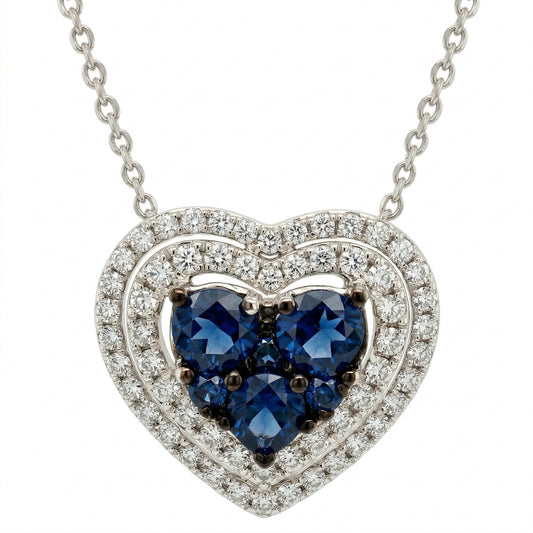 Sapphire Heart Necklace