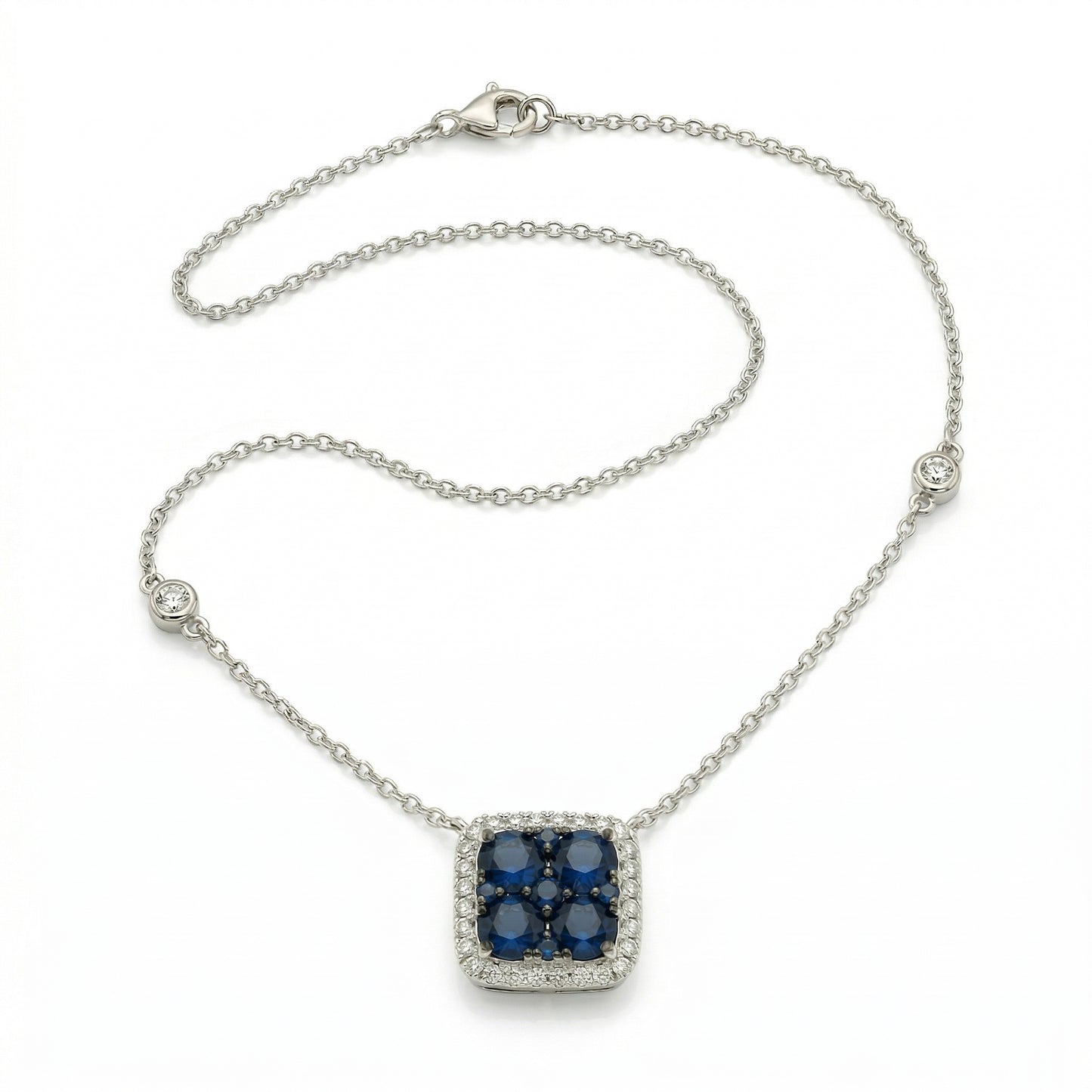 Sapphire Box Necklace