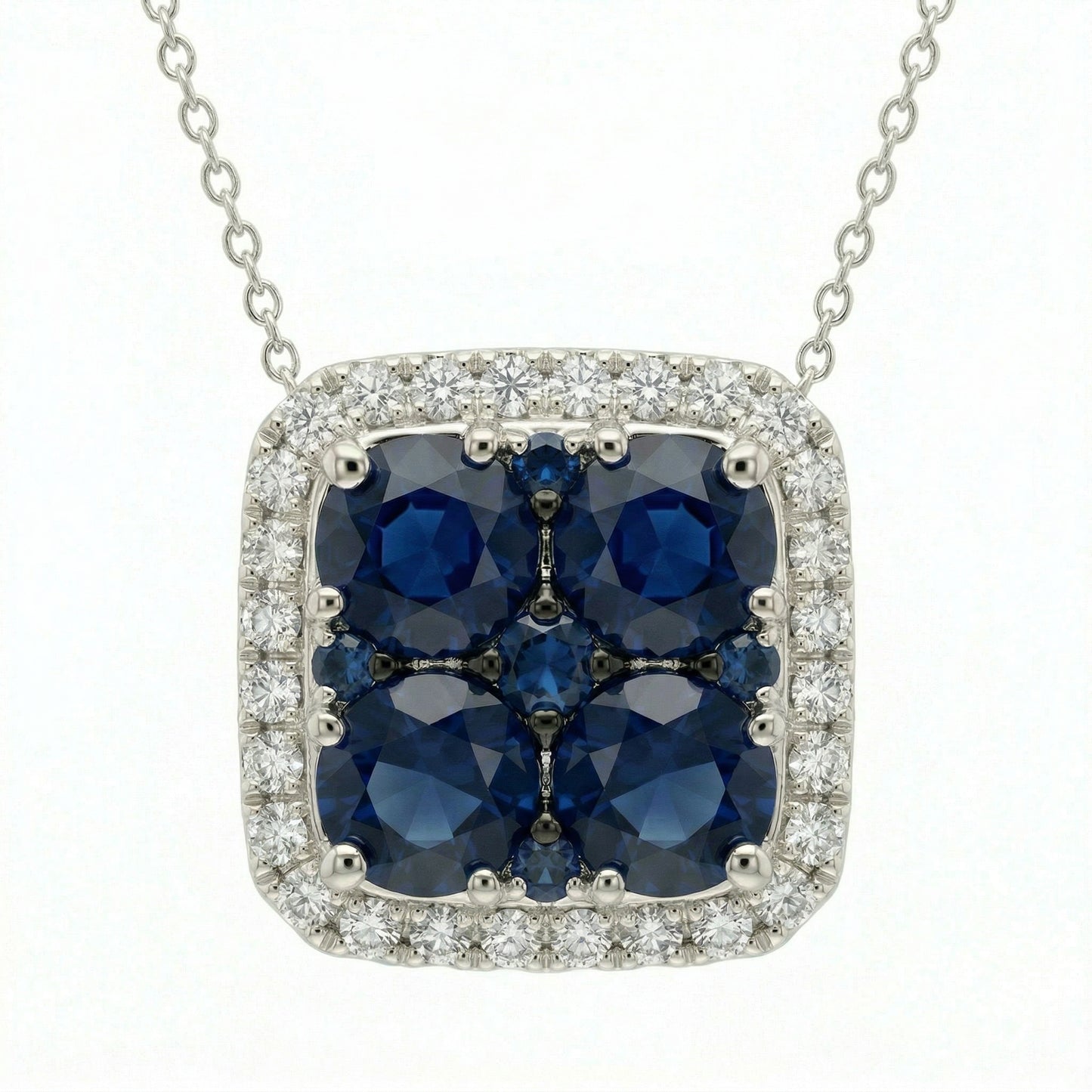 Sapphire Box Necklace