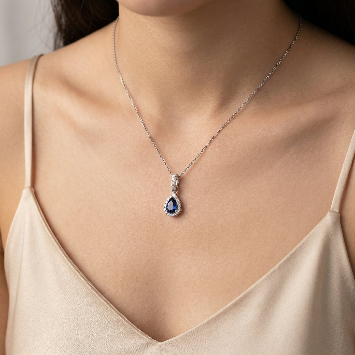 Sapphire Drop Pendant