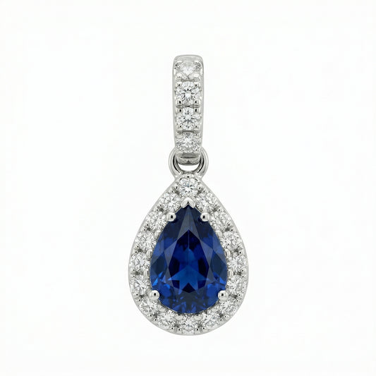 Sapphire Drop Pendant