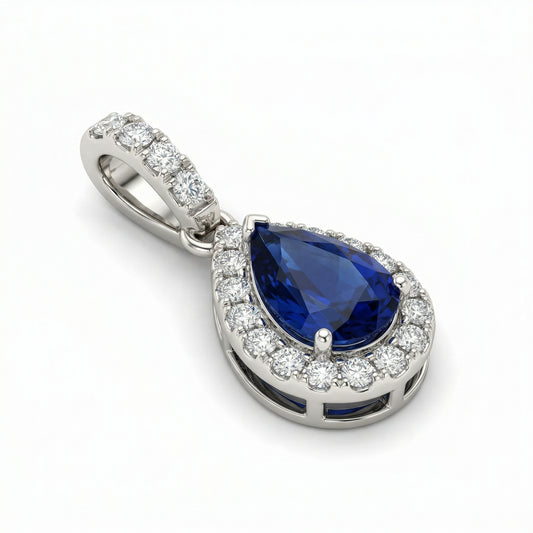 Sapphire Drop Pendant