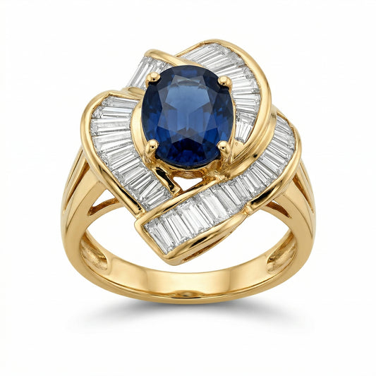 Vintage Sapphire Baguette Ring