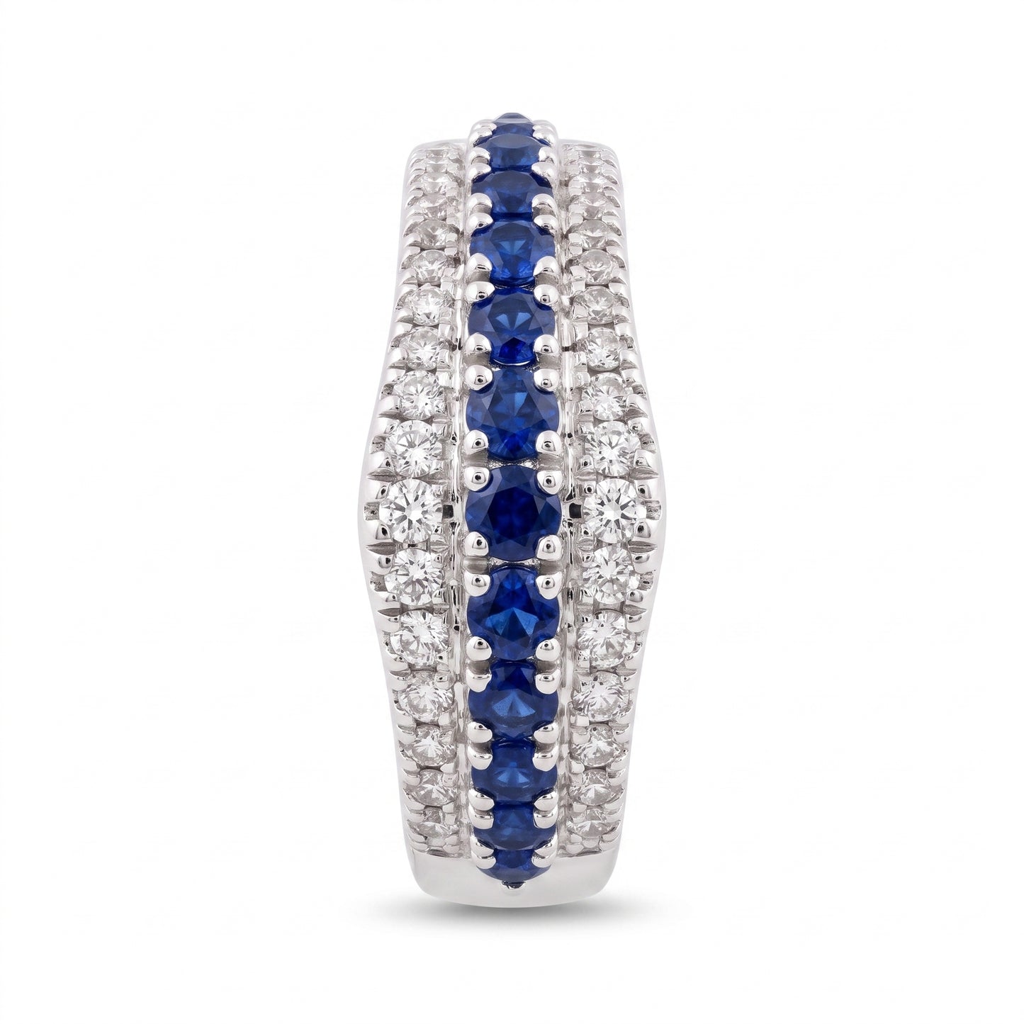 13 Round Sapphire & 42-Diamond Band Ring