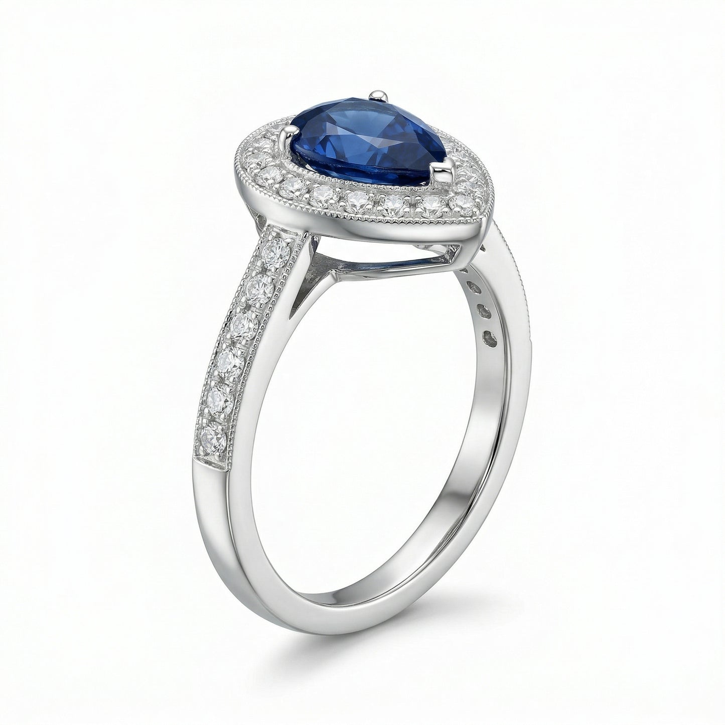Sapphire Trillion Ring