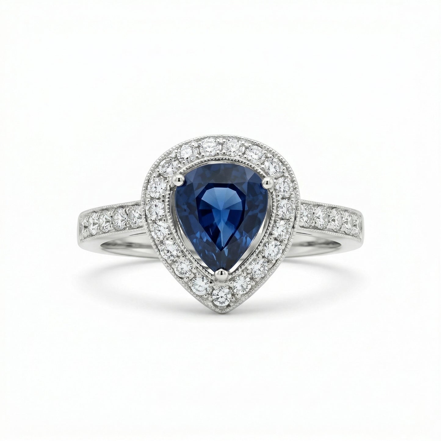 Sapphire Trillion Ring