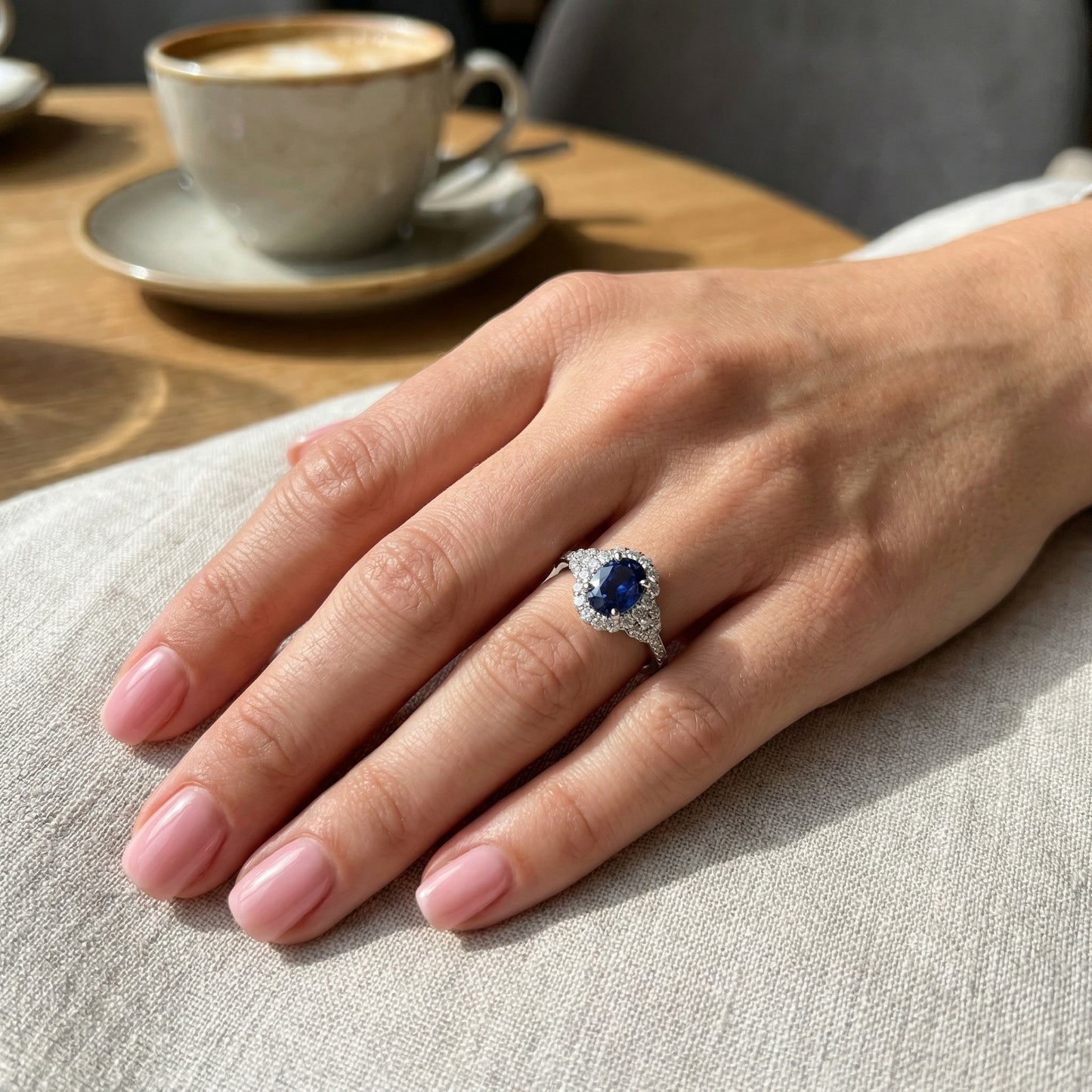 Sapphire Diamond Ring