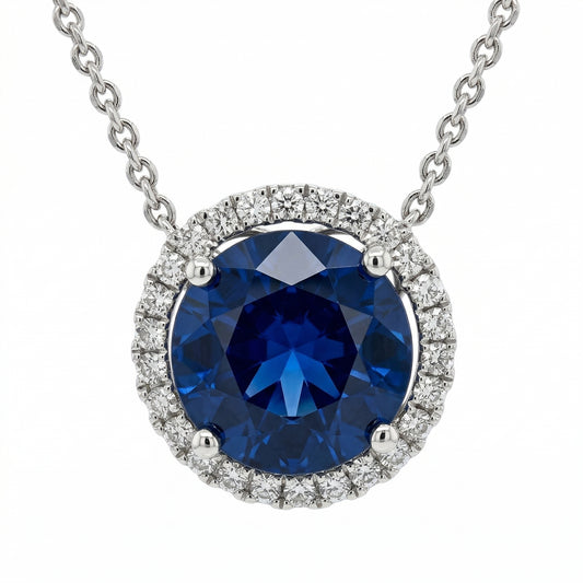 Center Sapphire Necklace