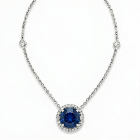 Center Sapphire Necklace