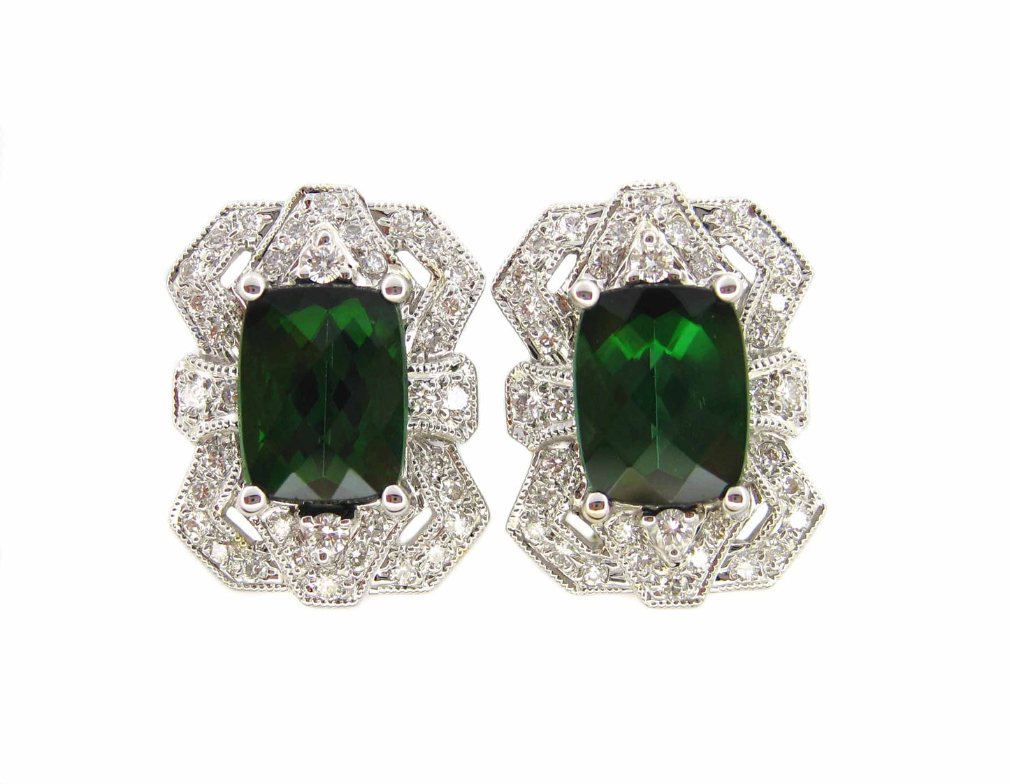 Vintage Green Tourmaline Earrings