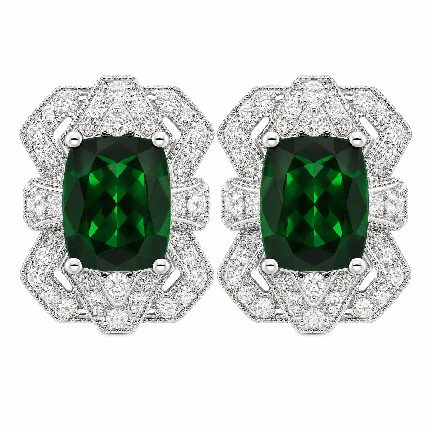 Vintage Green Tourmaline Earrings