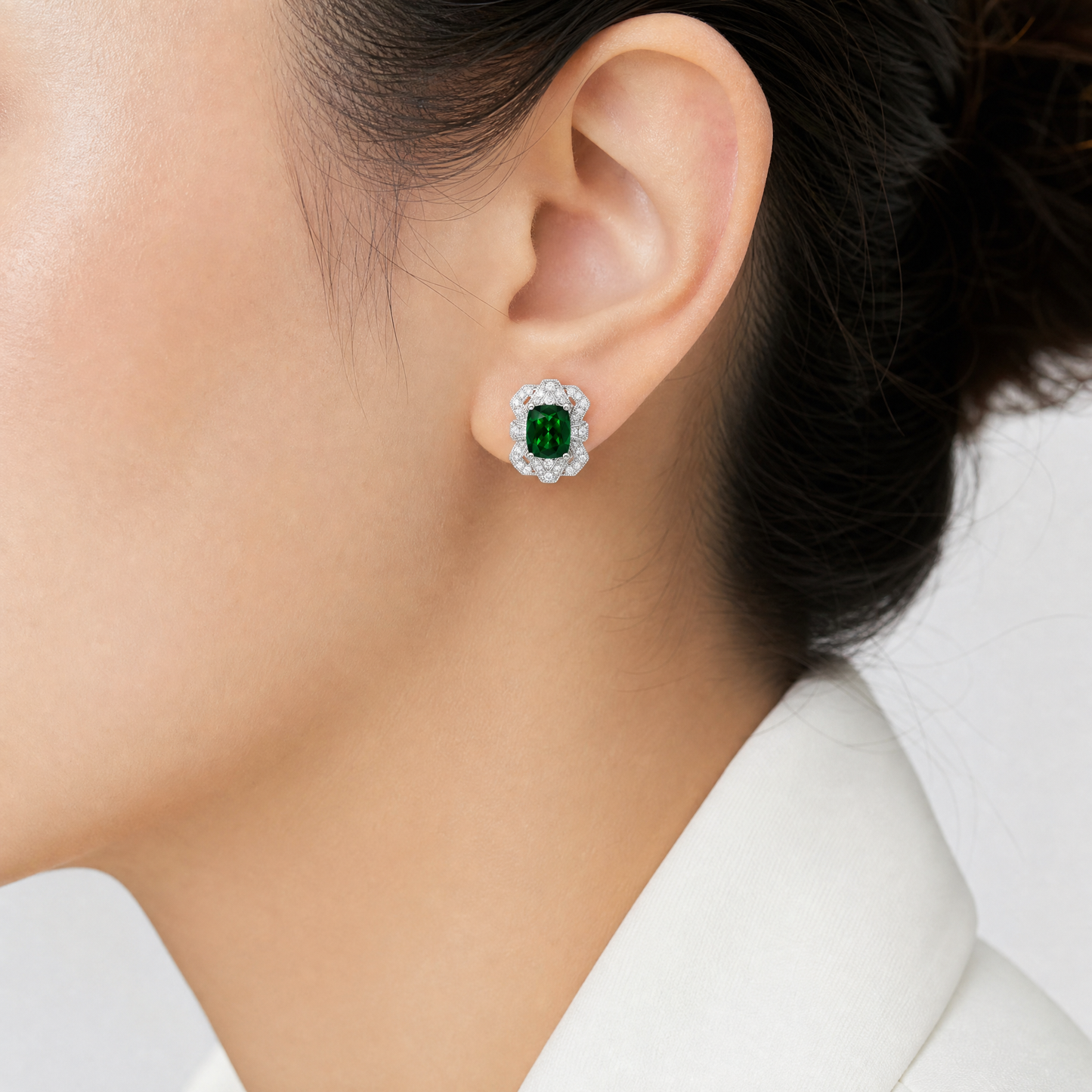 Vintage Green Tourmaline Earrings
