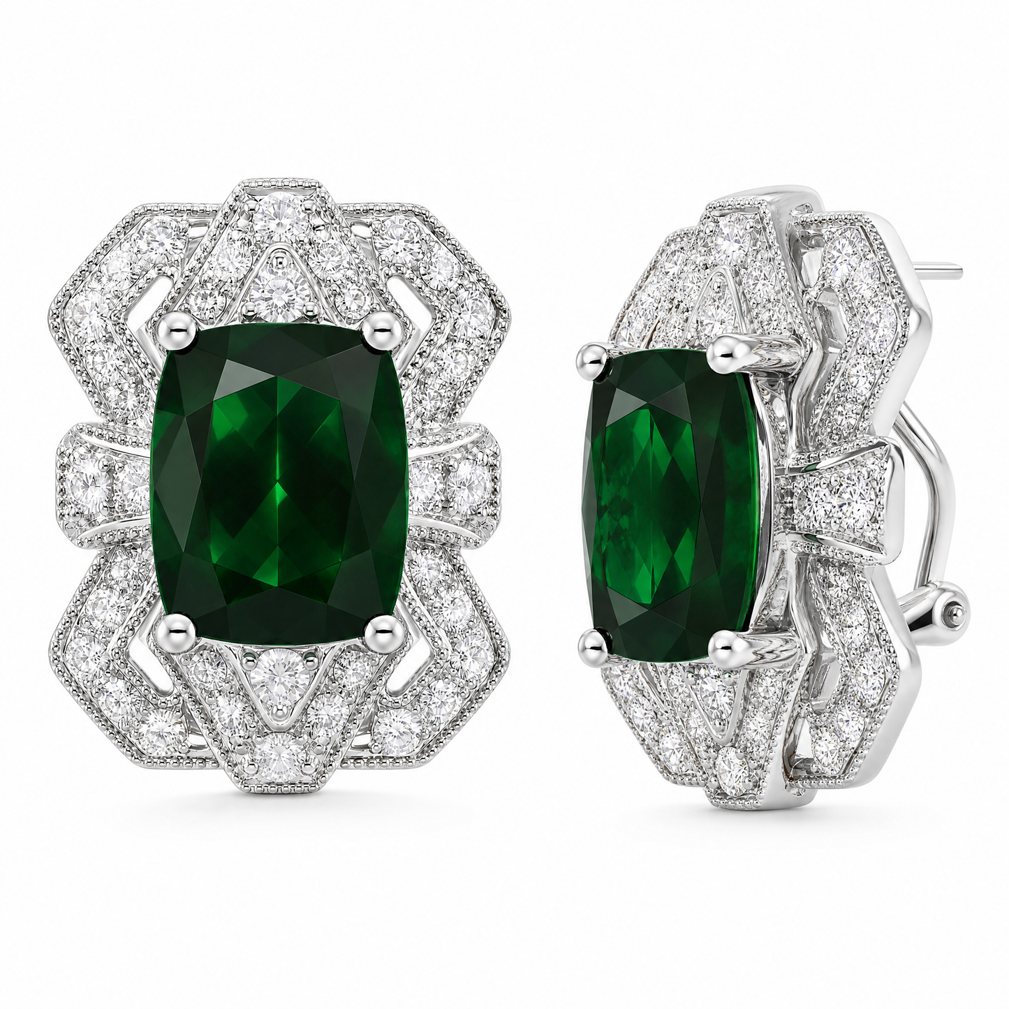 Vintage Green Tourmaline Earrings