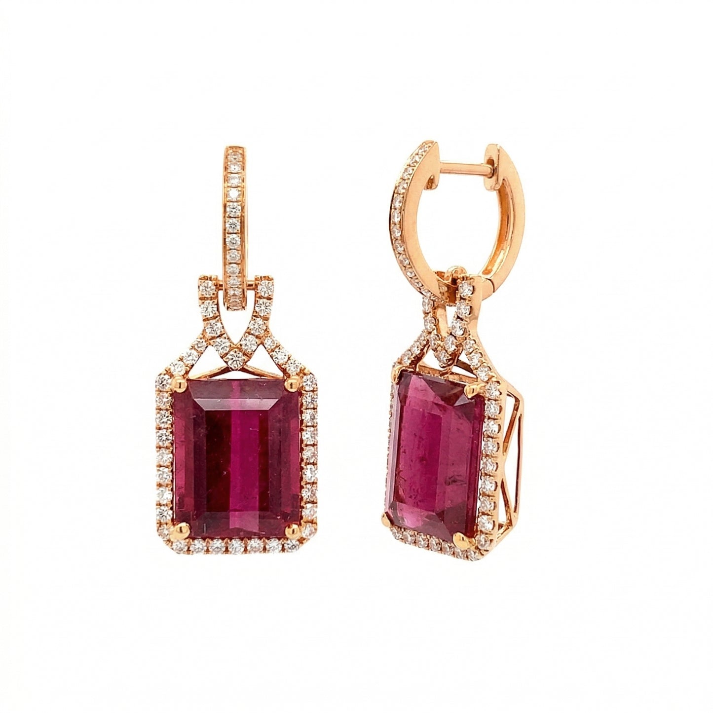 Red Tourmaline Earrings