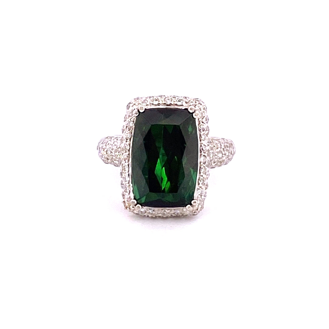 7.92ct Green Tourmaline Ring