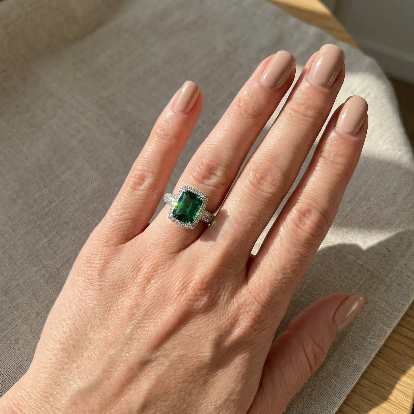 7.92ct Green Tourmaline Ring