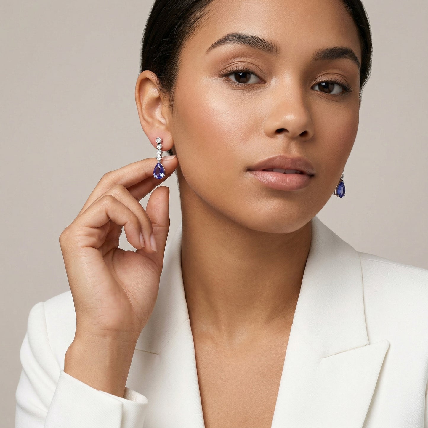 Tanzanite Teardrop Earrings