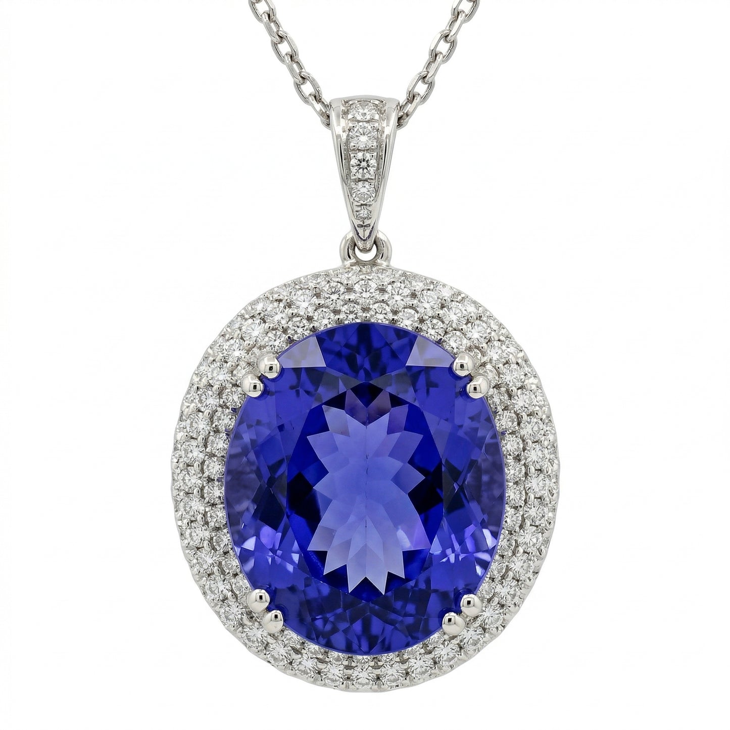 12.91 carat Tanzanite Oval Pendant