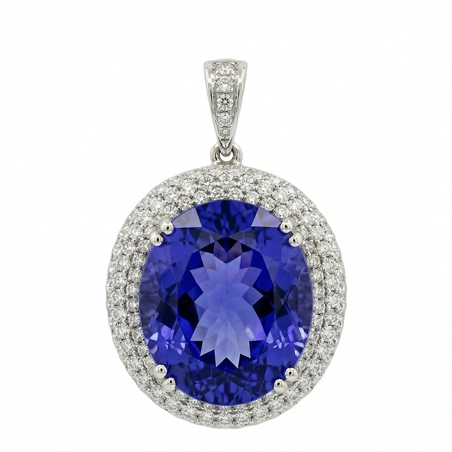 12.91 carat Tanzanite Oval Pendant