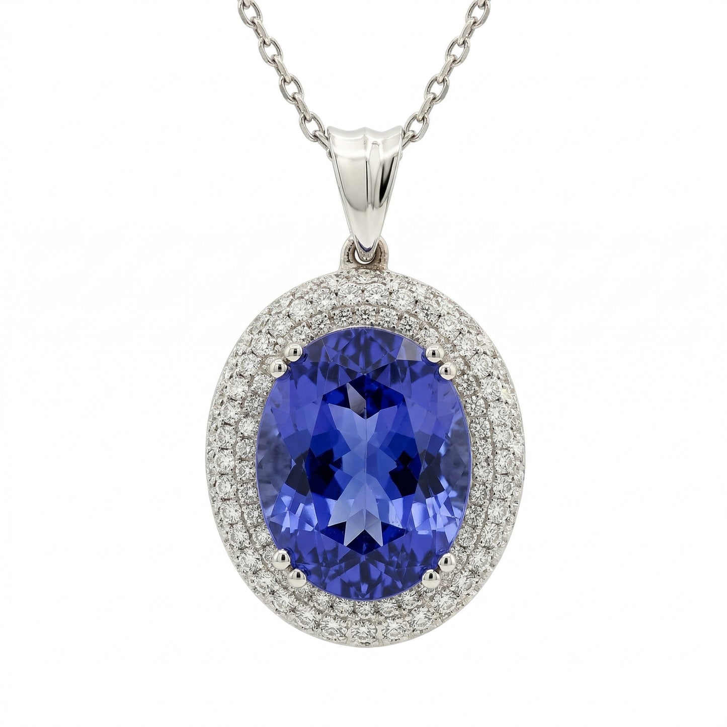 9.62 carat Tanzanite Oval Pendant