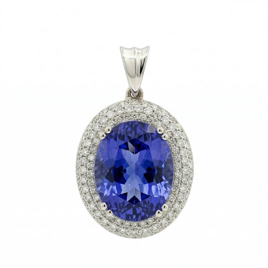 9.62 carat Tanzanite Oval Pendant