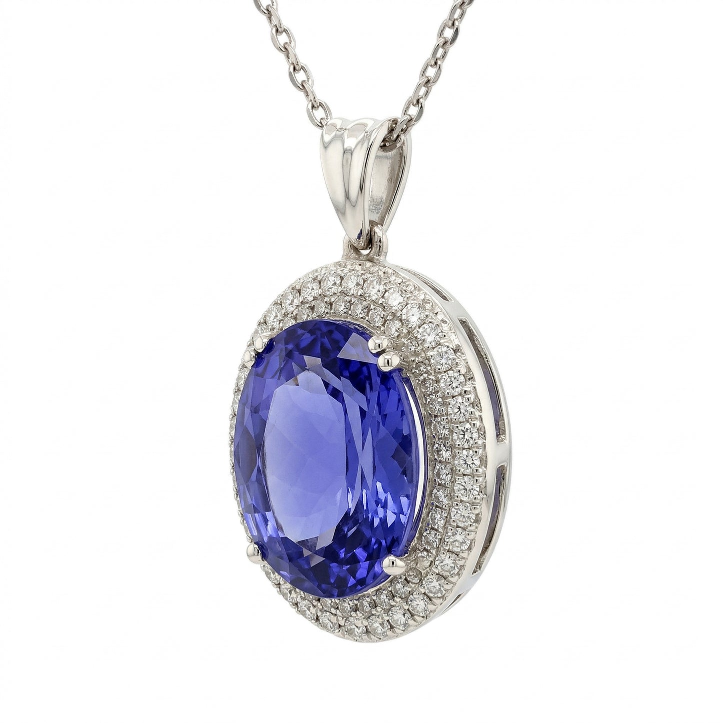 9.62 carat Tanzanite Oval Pendant