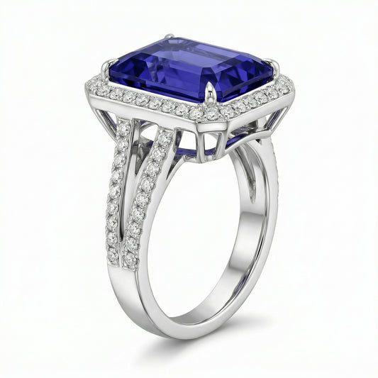 Tanzanite Emerald cut Ring