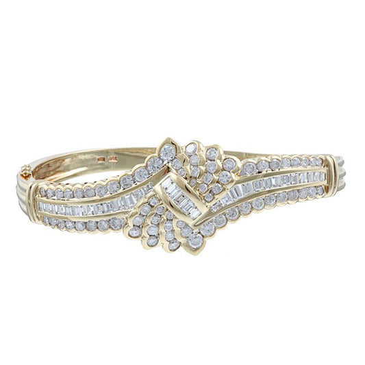 Vintage Channel Set Diamond Bangle