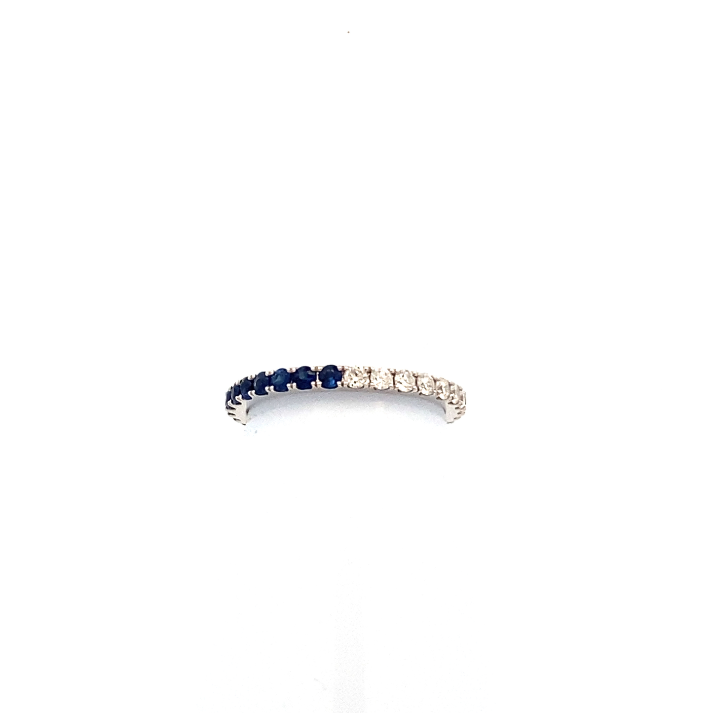 Diamond/Sapphire Split Eternity Band